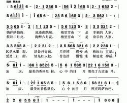 最美香格里拉简谱-崔来宾演唱-黎强/张夏林词曲