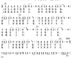 情深似海陈克庆简谱-陈克庆演唱-陈克庆/陈克庆词曲