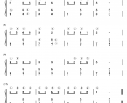 勇敢的鄂伦春钢琴简谱-数字双手-民歌