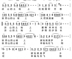 月琴弹起来简谱-曲比阿乌演唱-王荣起/李沧桑词曲