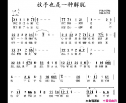 放手也是一种解脱简谱-小琴儿演唱