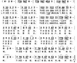 平安是首歌简谱-申德华词/王继平曲
