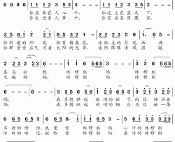 珠穆朗玛简谱(歌词)-彭丽媛演唱-王wzh曲谱