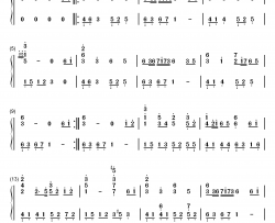 万里の長城钢琴简谱-数字双手-太田美知彦