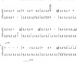 风のアルペジオ钢琴简谱-数字双手-なるちょ