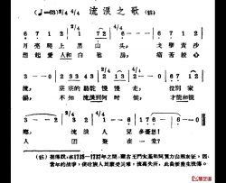 流浪之歌简谱-哈萨克民歌