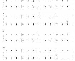 孤独的足迹钢琴简谱-数字双手-SBS