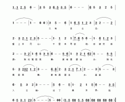 水调歌头•重上井冈山简谱-毛主席诗词  佟居平曲编唱混佟居平-