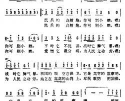 民兵的高射炮简谱-陈福利词/德武、鼎立曲