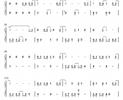 明天过后钢琴简谱-数字双手-张杰