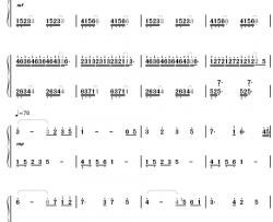 脚踏车钢琴简谱-数字双手-周杰伦