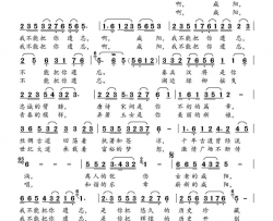 咸阳，我不能把你遗忘简谱
