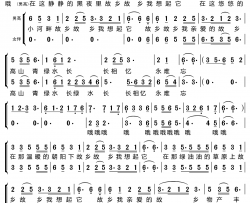 故乡简谱-张明敏演唱-孙仪/刘家昌词曲