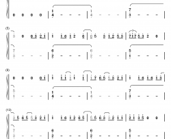 想像フォレスト钢琴简谱-数字双手-IA