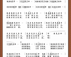 老爸带着我 山里去砍柴简谱-正云演唱-赵正云/刘北休词曲