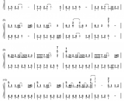 不在钢琴简谱-数字双手-韩安旭