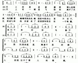 天上的星星歌剧《兴安岭战歌》选曲简谱