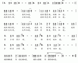 我的家乡好简谱-董文华演唱