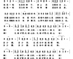 一粒种子简谱
