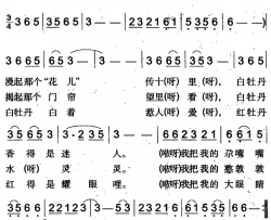 大眼睛焉耆回族民歌简谱
