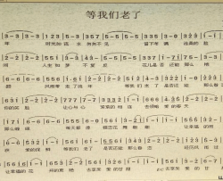 等我们老了简谱