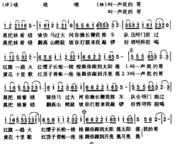 叫一声我的哥女声独唱简谱-湘女演唱