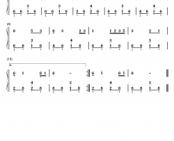 盼红军钢琴简谱-数字双手-程琳