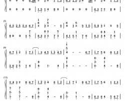 果てない空钢琴简谱-数字双手-岚