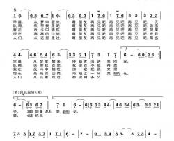 啊朋友再见简谱(歌词)-演唱-潘明记谱