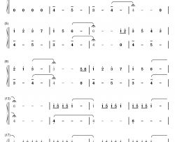 三葉のテーマ钢琴简谱-数字双手-RADWIMPS