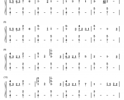 奥寺先輩のテーマ钢琴简谱-数字双手-RADWIMPS