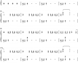 Fell for U钢琴简谱-数字双手-Noicybino