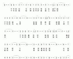 马背牧歌简谱-苏日娜演唱