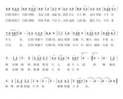 巴图湾简谱-刘德谦词 刘静曲