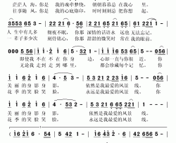 爱的风景线简谱(歌词)-祖海演唱-秋叶起舞记谱