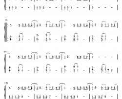 牛奶面包钢琴简谱-数字双手-杨紫