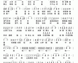 中国我美丽的故乡简谱-高娟演唱-古弓制作曲谱