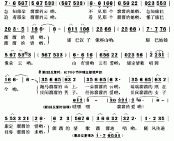 康巴情简谱(歌词)-廖芊芊演唱-秋叶起舞记谱上传