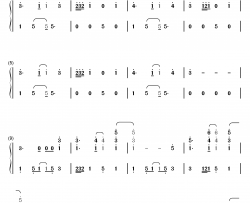 ふゆびより钢琴简谱-数字双手-佐佐木惠梨