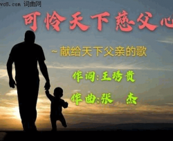 可怜天下慈父心简谱