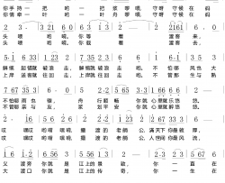 老艄公简谱-袁贵勇词 杨木林曲
