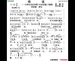 传说93版台湾电视剧《戏说慈禧》主题曲简谱