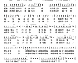心中的喜马拉雅简谱-陈王颉演唱-古弓制谱
