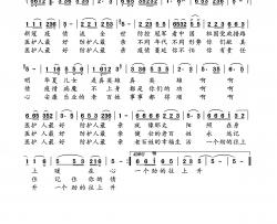 医护人最好防护人最亲简谱-闫金凤演唱-彭兴国/彭兴国词曲