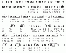 河边人家简谱(歌词)-方鹂鹂演唱-秋叶起舞记谱