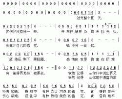 黄昏简谱-周传雄词 周传雄曲小刚-