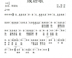 刘畅词、朱凤昱曲《成语歌》简谱
