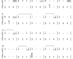 哀的主题曲钢琴简谱-数字双手-大野克夫