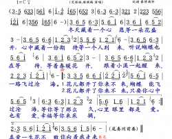 花都开了你来不来简谱-艾丽娅琪琪格演唱-李伟强、王亚哲/何鹏词曲