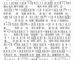 下一次相遇雨露演唱简谱-雨露演唱-金琳琳/音乐走廊、娴雅词曲